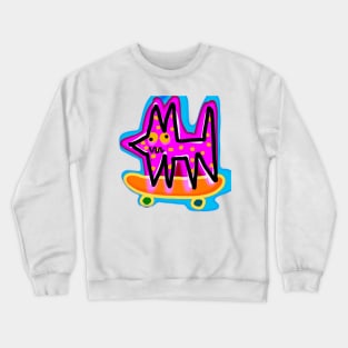 skater dog Crewneck Sweatshirt